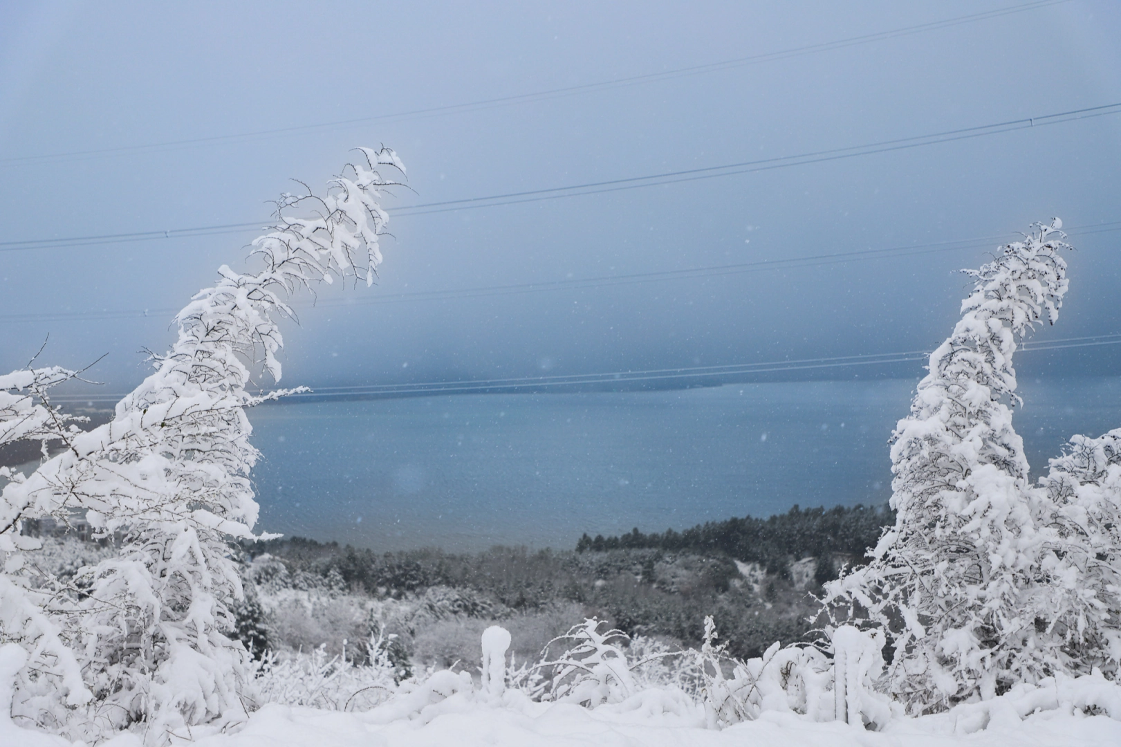 Sakarya'da beyaz örtü kadraja böyle yansıdı