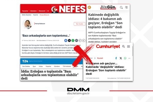 DMM'den "Erdoğan’ın Kabine açıklaması" iddiasına yalanlama